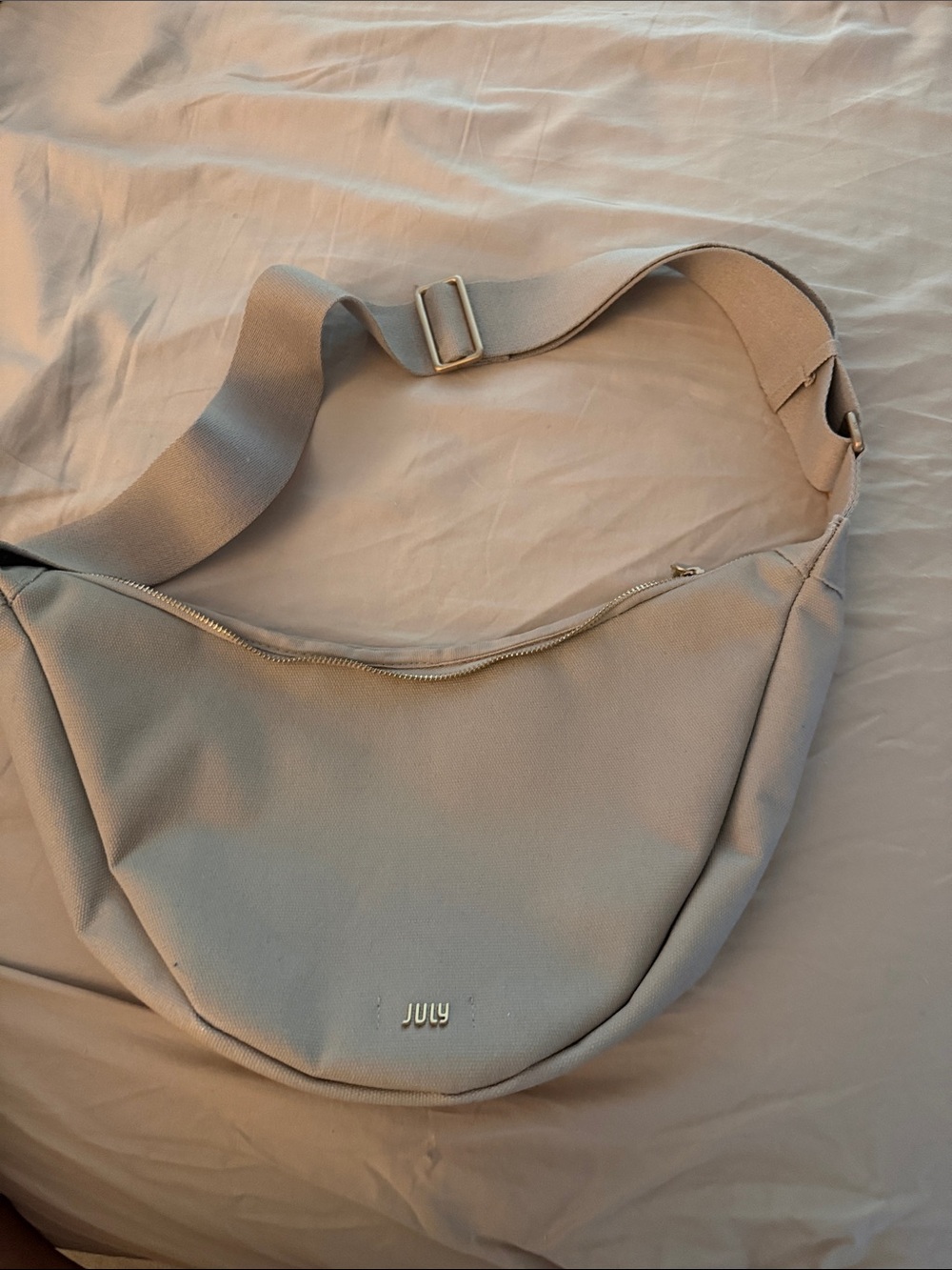 Neutral Beige Crossbody Sling Bag - Hands-Free Everyday Carry